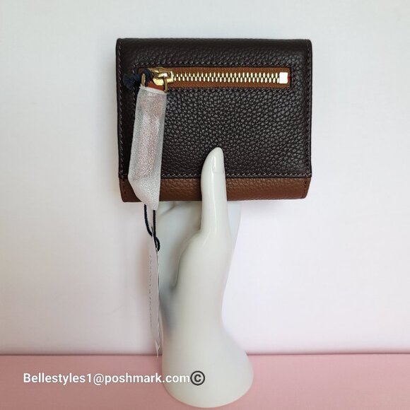 DOONEY & BOURKE Colorblock Small Flap Pebbled Leather Credit Card Bifold Wallet - Picture 7 of 16